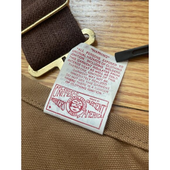 Vintage 80s 46x28 Carhartt Brown Double Knee Quilt Lined Overalls Bibs Union USA - Picture 4 of 16